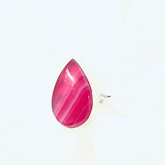 Pink Lace Gemstone Solid Sterling Ring - Picture 3 of 5